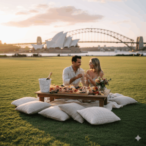 A romantic couple setup