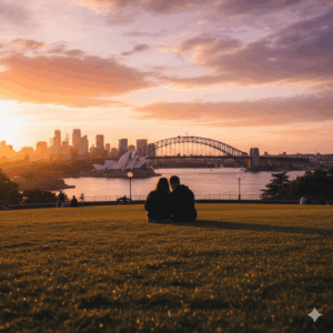 A high-quality photo of Observatory Hill at sunset.