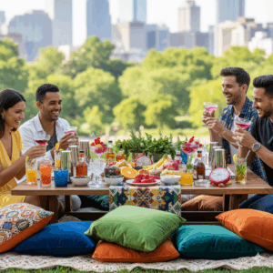 A vibrant Cocktail Making setup