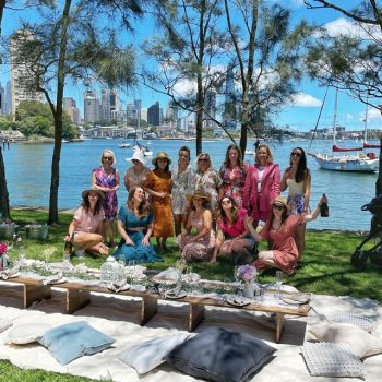 Women Enjoying Picnic Set Up Sydney